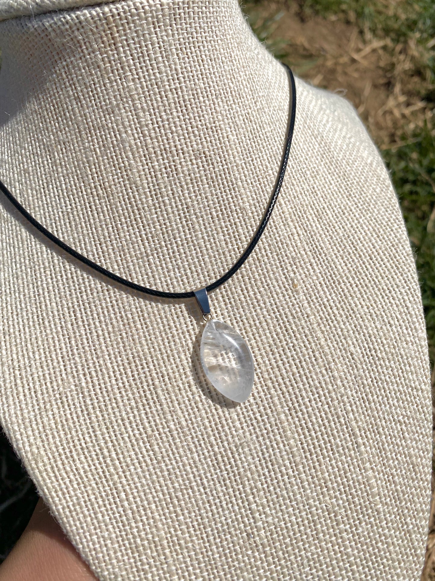 Clear quartz necklace